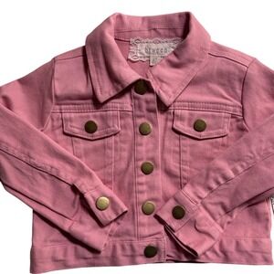 Btween Girls 2T‎ Pink Denim Jacket with Gold Buttons - New with Tags